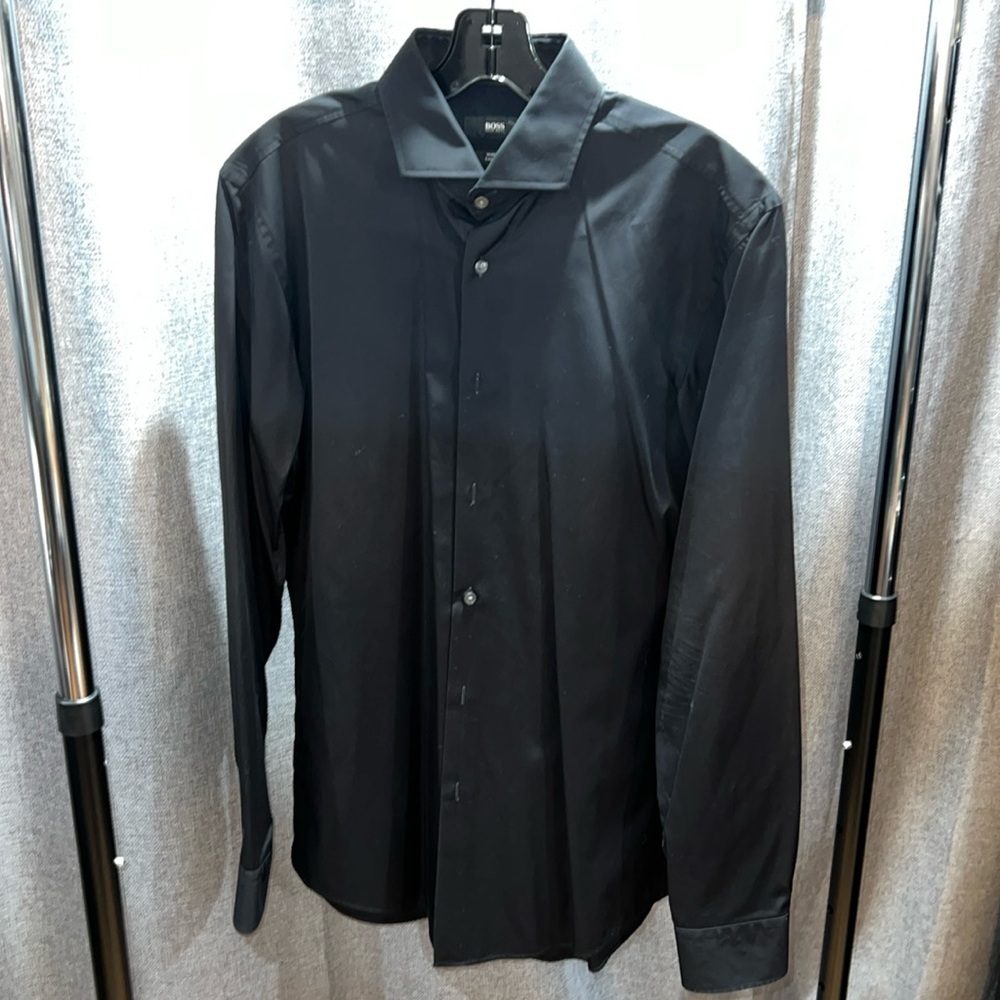 Hugo Boss Sharp Fit Black Button Down